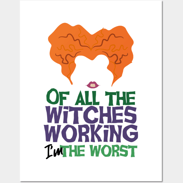 Winifred Witches Working Halloween Wall Art by xxkristen